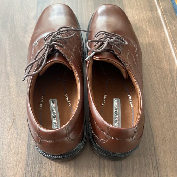 Nunn Bush Leather Oxford Plain Toe Shoes Dynamic Comfort SZ 13 main image 6